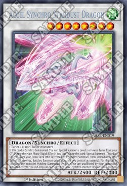 Schnellsynchro-Sternenstaubdrache MAZE-DE019 Ultra Rare Near Mint Deutsch 1. Auflage