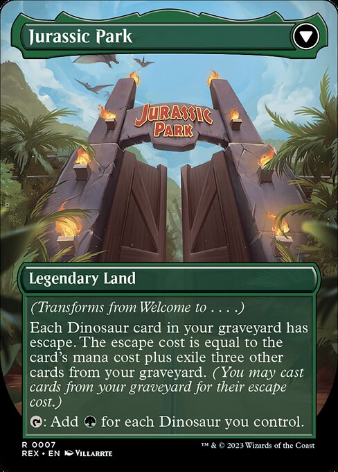 Welcome to . . . // Jurassic Park - Back Face