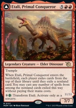 Etali, Primal Conqueror // Etali, Primal Sickness MOM-137 Rare Near Mint Deutsch Foil