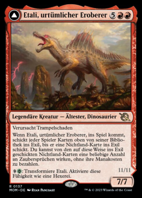 Etali, Primal Conqueror // Etali, Primal Sickness MOM-137 Rare Near Mint Deutsch Foil