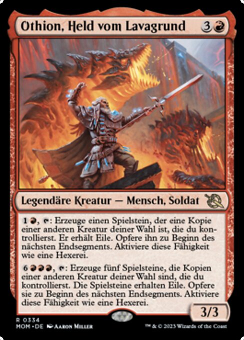 Orthion, Hero of Lavabrink (V.1) XMOM-334 Rare Near Mint Deutsch