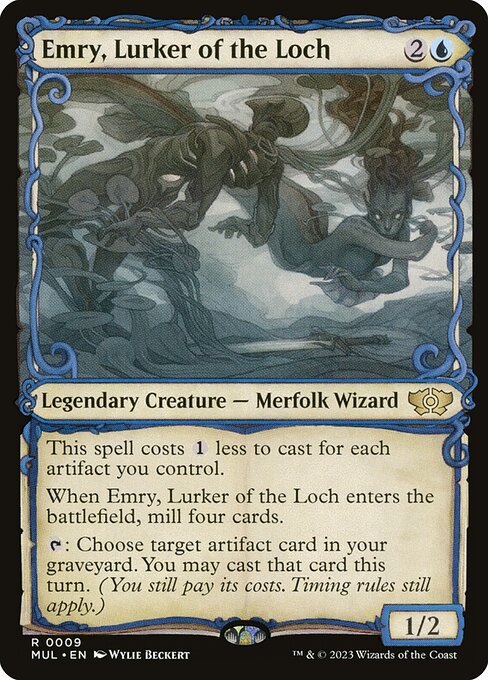 Emry, Lurker of the Loch MUL-9 Rare Near Mint Englisch Foil
