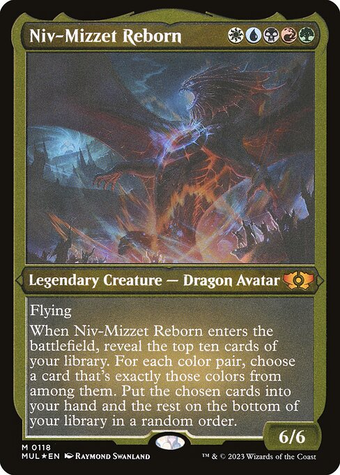 Niv-Mizzet der Auferstandene (V.2) MUL-118 Mythic Near Mint Deutsch Foil