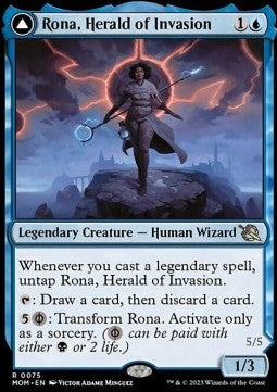 Rona, Herald of Invasion // Rona, Tolarian Obliterator MOM-75 Rare Excellent Deutsch