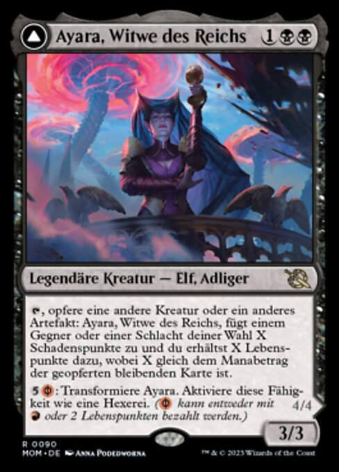 Ayara, Widow of the Realm // Ayara, Furnace Queen MOM-90 Rare Near Mint Deutsch