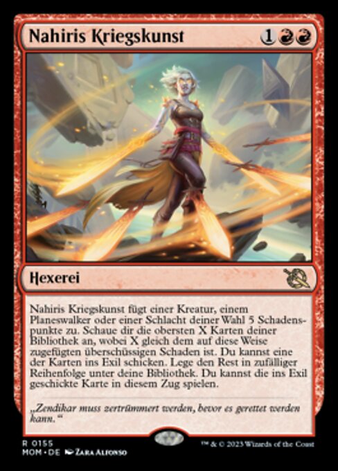 Nahiris Kriegskunst MOM-155 Rare Excellent Deutsch