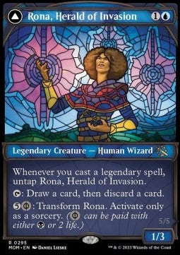 Rona, Herald of Invasion // Rona, Tolarian Obliterator XMOM-295 Rare Excellent Englisch