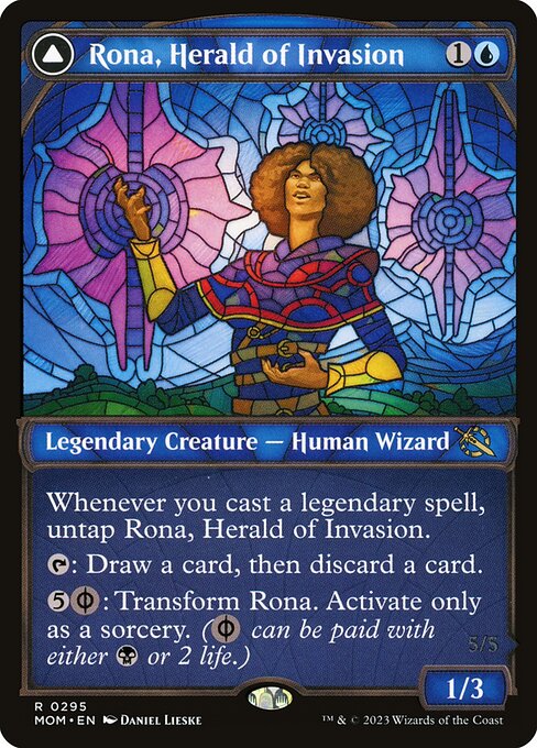Rona, Herald of Invasion // Rona, Tolarian Obliterator XMOM-295 Rare Near Mint Englisch