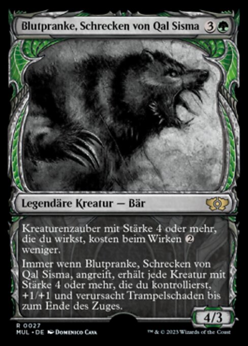 Blutpranke, Schrecken von Qal Sisma (V.1) MUL-27 Rare Near Mint Deutsch Foil
