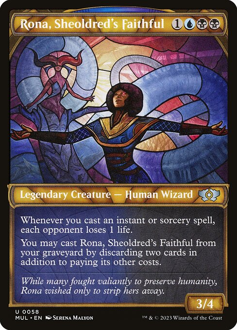 Rona, Sheoldreds Getreue (V.1) MUL-58 Uncommon Excellent Englisch Foil