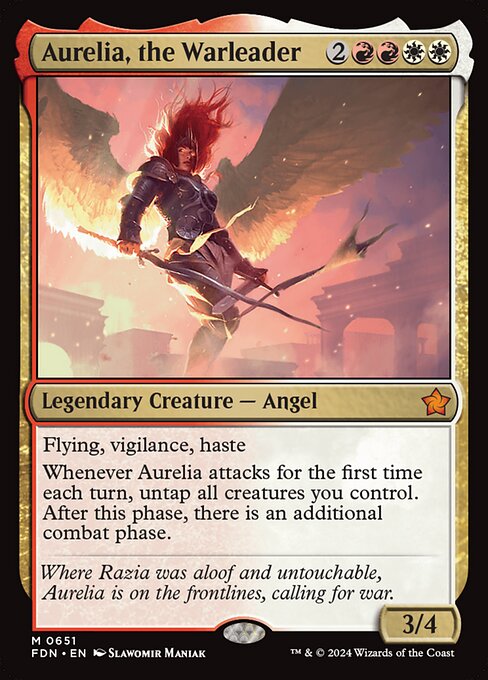 Aurelia, the Warleader (V.4) MUL-165 Mythic Near Mint Englisch Foil