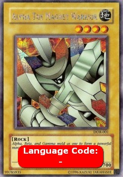Alpha The Magnet Warrior DOR-001 Secret Rare Good Englisch