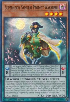 Superheavy Samurai Prodigy Wakaushi CYAC-006 Super Rare Light Played Englisch 1. Auflage