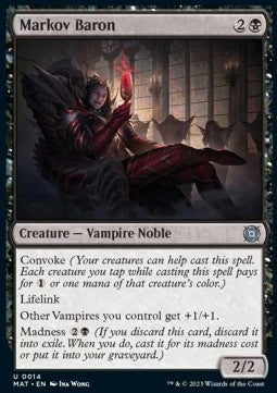 Markov Baron MAT-14 Uncommon Excellent Englisch
