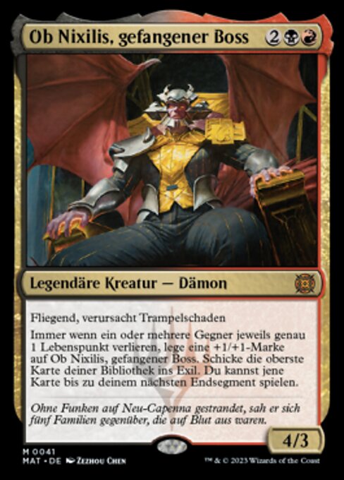 Ob Nixilis, Captive Kingpin MAT-41 Mythic Near Mint Deutsch