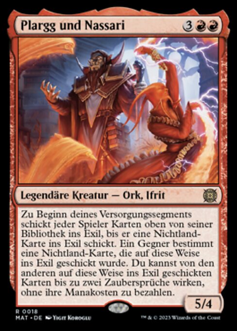 Plargg and Nassari MAT-18 Rare Excellent Deutsch Foil