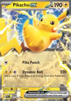 Pikachu ex PAL-063 Double Rare Near Mint Deutsch