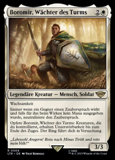 Boromir, Wächter des Turms LTR-4 Rare Near Mint Deutsch