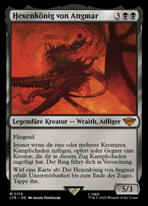 Hexenkönig von Angmar LTR-114 Near Mint Deutsch