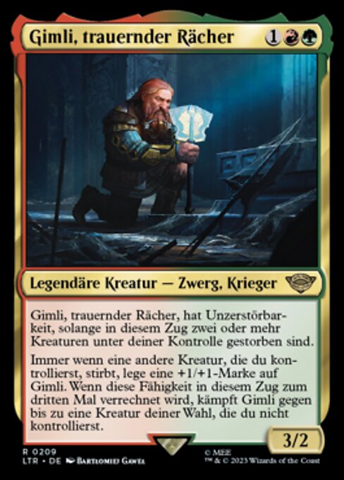 Gimli, trauernder Rächer LTR-209 Rare Near Mint Deutsch