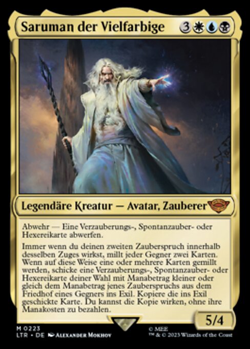 Saruman der Vielfarbige LTR-223 Mythic Excellent Deutsch Foil