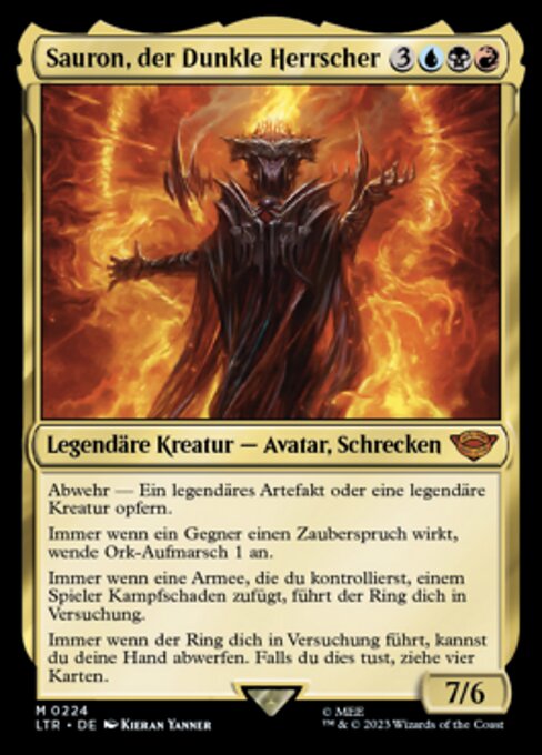 Sauron, der Dunkle Herrscher LTR-224 Mythic Near Mint Deutsch