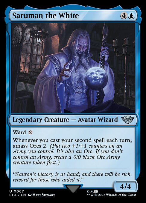 Saruman der Weiße LTR-67 Uncommon Near Mint Englisch Foil