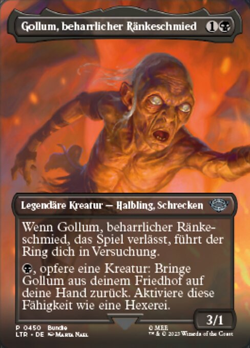 Gollum, beharrlicher Ränkeschmied (V.2) XLTR-450 Uncommon Near Mint Deutsch Foil