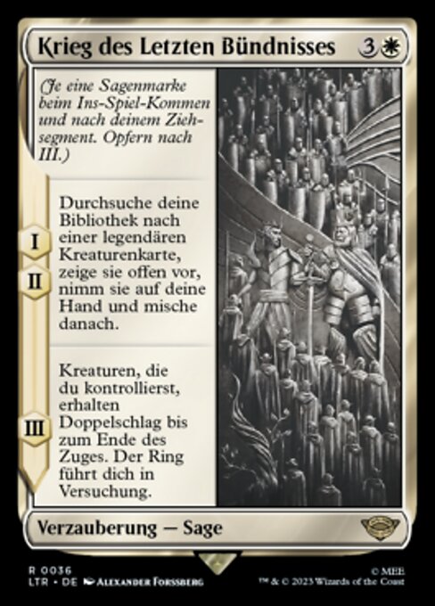 Krieg des Letzten Bündnisses LTR-36 Rare Excellent Deutsch