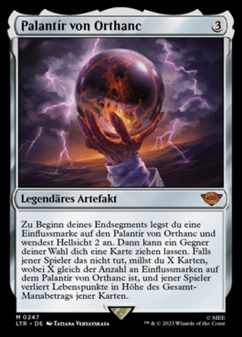 Palantír von Orthanc LTR-247 Mythic Near Mint Deutsch