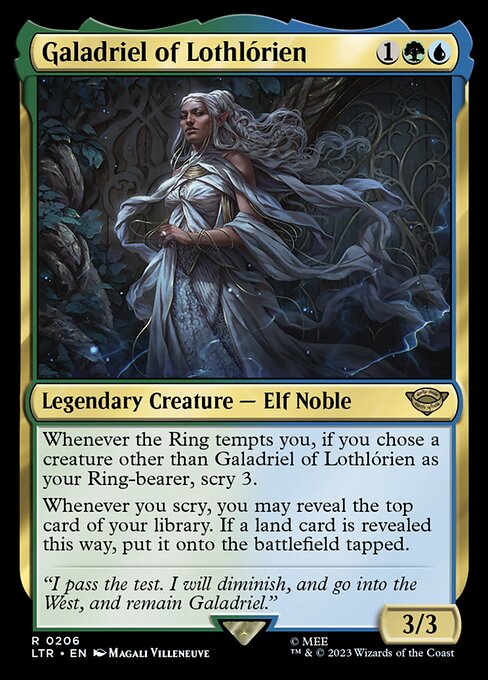 Galadriel of Lothlórien LTR-206 Rare Near Mint Englisch