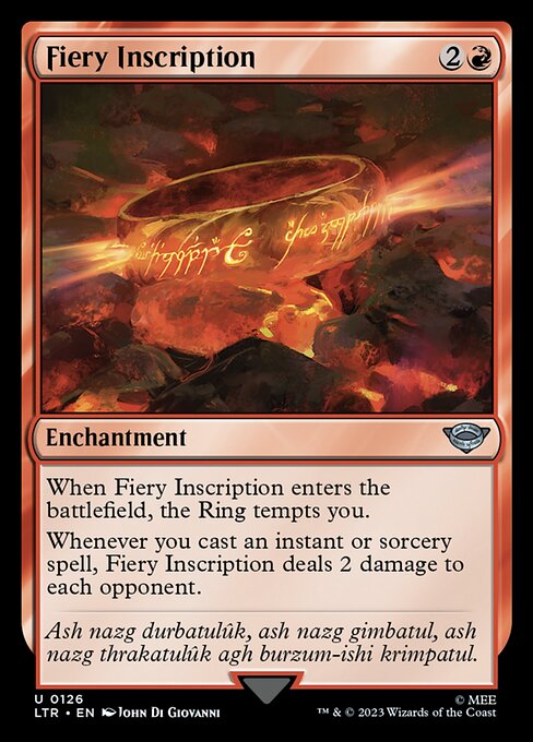 Fiery Inscription LTR-126 Uncommon Near Mint Englisch
