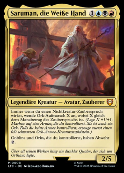 Saruman, die Weiße Hand LTC-8 Mythic Near Mint Deutsch