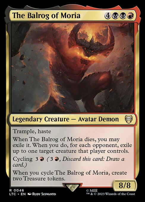 The Balrog of Moria LTC-46 Rare Near Mint Englisch