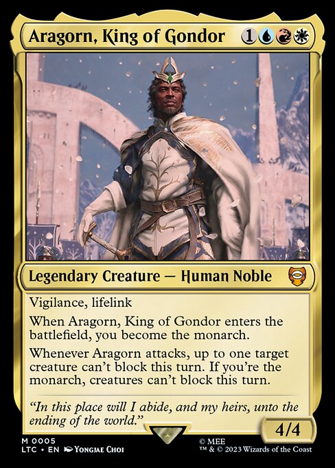 Aragorn, König von Gondor LTC-5 Mythic Near Mint Englisch Foil