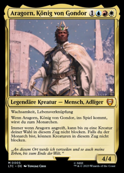 Aragorn, König von Gondor LTC-5 Mythic Excellent Deutsch