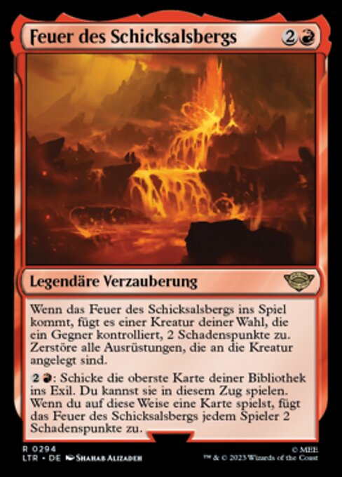 Feuer des Schicksalsbergs (V.1) XLTR-294 Rare Excellent Deutsch