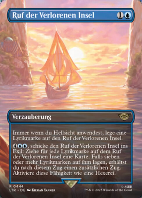 Ruf der Verlorenen Insel XLTR-444 Rare Good Deutsch