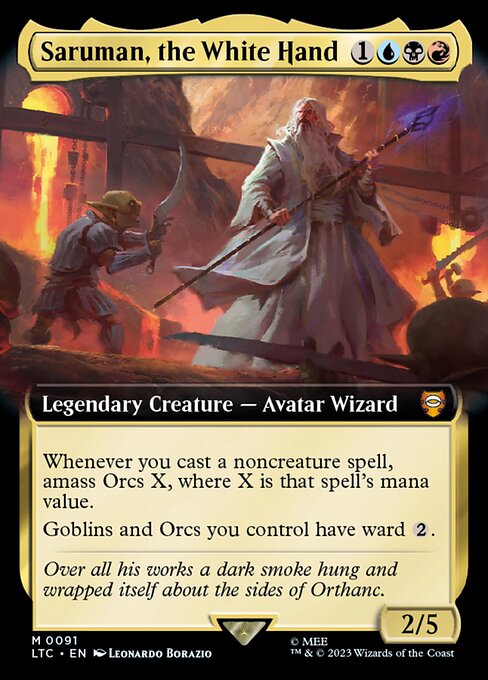 Saruman, the White Hand XLTC-91 Mythic Excellent Englisch Foil