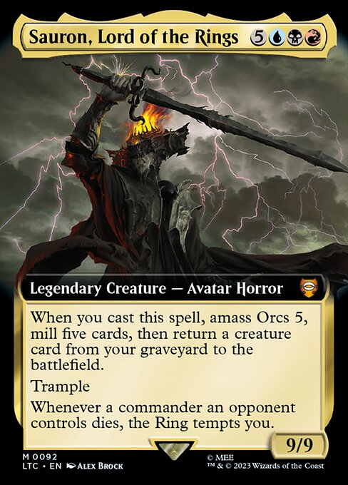 Sauron, Lord of the Rings XLTC-92 Mythic Excellent Englisch Foil