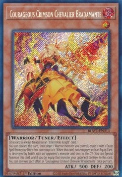 Tapfere feuerrote Ordensritterin Bradamante BLMR-014 Secret Rare Near Mint Deutsch 1. Auflage