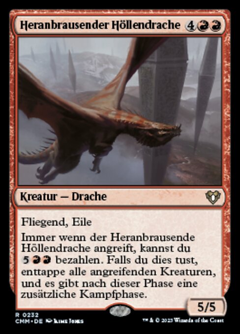 Heranbrausender Höllendrache CMM-232 Rare Near Mint Deutsch Foil