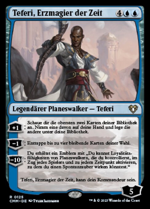 Teferi, Erzmagier der Zeit CMM-125 Rare Excellent Deutsch Foil