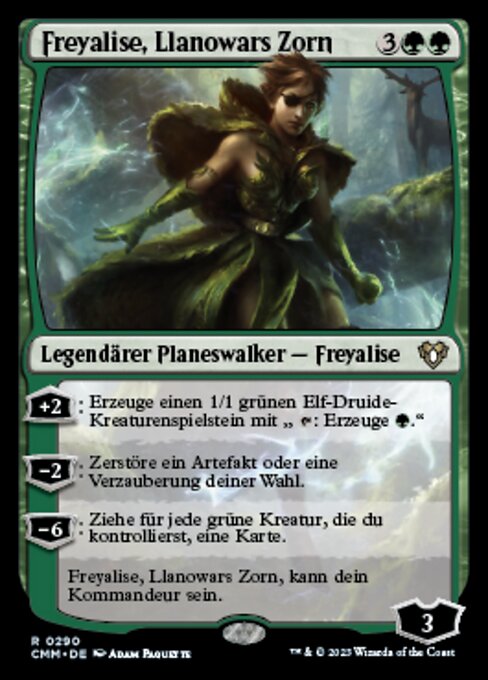 Freyalise, Llanowars Zorn CMM-290 Rare Near Mint Deutsch