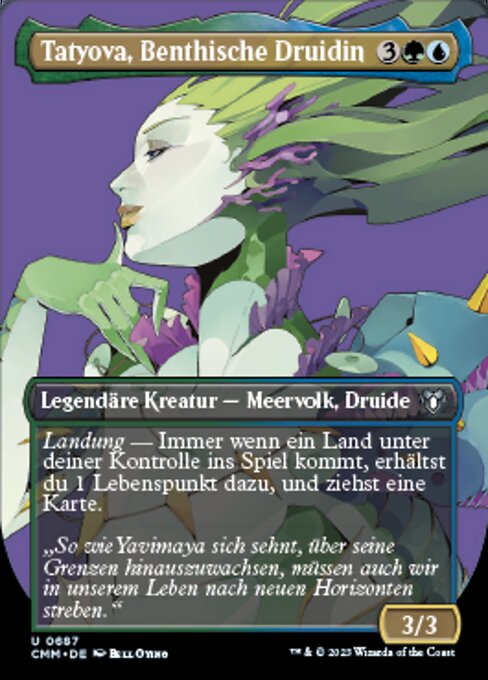 Tatyova, Benthische Druidin (V.1) XCMM-687 Uncommon Near Mint Deutsch Foil