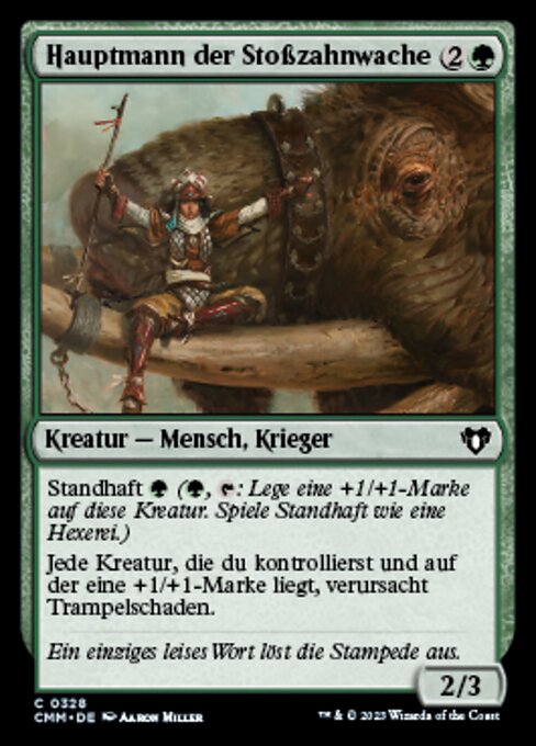 Hauptmann der Stoßzahnwache CMM-328 Common Excellent Deutsch Foil
