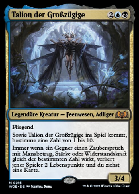 Talion der Großzügige WOE-215 Mythic Near Mint Deutsch Foil