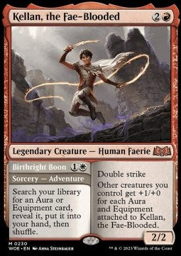 Kellan, the Fae-Blooded // Erb-Segen WOE-230 Mythic Near Mint Englisch Foil