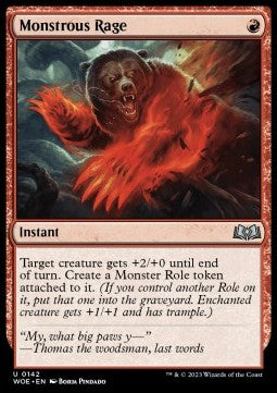 Monstrous Rage WOE-142 Uncommon Near Mint Englisch