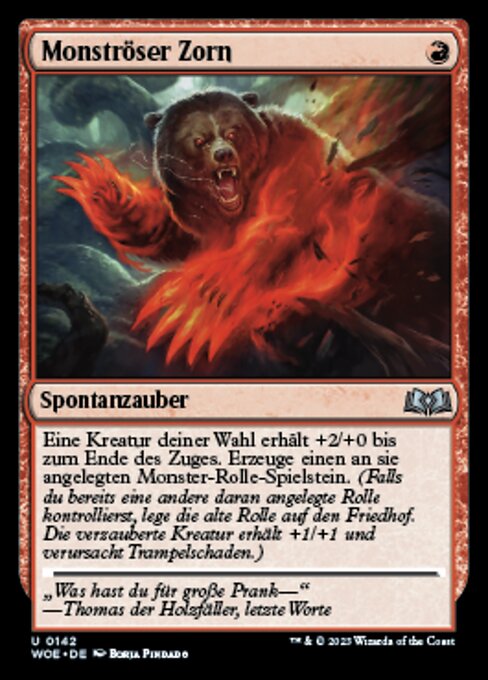 Monströser Zorn WOE-142 Uncommon Near Mint Deutsch